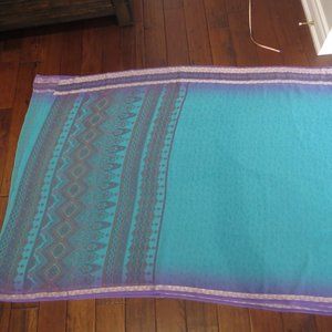 blue sari / 6 yards fabric